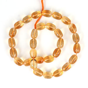 Citrine naturelle jaune, lisse, facettée, forme tambour, taille libre, pierre précieuse en vrac pour bijoux, 100 % authentique, certifiée par un tiers, pour la création de bijoux - Product Image 3