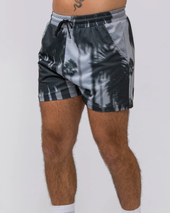 Short en maille personnalisé pour hommes, impression par sublimation, logo brodé, patchs d'étiquettes tissées, short de gymnastique athlétique, patchs avec logo personnalisé - Product Image 4