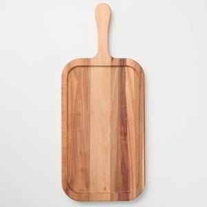 Planche à découper en bois d'acacia personnalisée avec rainure pour le jus, bloc à découper en bois épais pour steak, pizza, planche de cuisine - Product Image 3