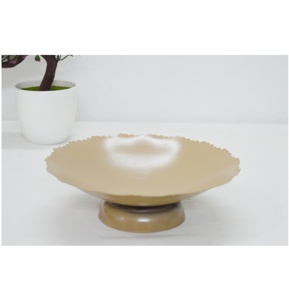 Bol de service sur pied à bords incurvés avec revêtement en poudre de qualité supérieure, design simple, prix bas, vaisselle pour la maison, l'hôtel et le restaurant - Product Image 1