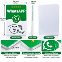 Carte de contact NFC WhatsApp, carte intelligente à taper pour chatter, pour la communication et le marketing avec les clients professionnels