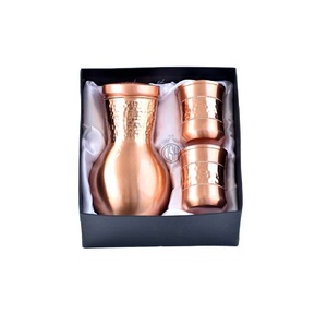 Hot Top Seller Copper Pitcher Tumbler Carafe Set Plastic <b>Drinkware</b> for Lowering Sugar Intake Enjoying Health Benefits for - Product Image 2