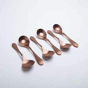 Premium Design Highly Polished Cutlery Set Rose <b>Gold</b> <b>Spoon</b> Set Stainless Mirrored Steel Flatware for Hotel & Restaurant Use - Product Image 6