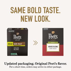 กาแฟพีทส์ ดาร์กโรสต์ ดีแคฟ แบบแคปซูลสำหรับเครื่องคิวริก เค-คัพ กาแฟอาราบิก้าไร้คาเฟอีน - เดคาฟ เฮ้าส์เบลนด์ 88 แคปซูล - Product Image 4