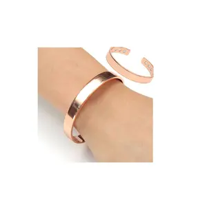 Chất Lượng Cao Brass Bangle Đơn Giản Cuff Bangle Vòng Đeo Tay Với Trống Dập Phẳng Tấm Cho Kích Thước Tùy Chỉnh Với Chi Phí Thấp