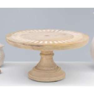 Soporte de pastel de madera hecho a mano con detalles elegantes y acabado duradero para exhibición de pastel de cumpleaños y aniversario de boda - Product Image 2