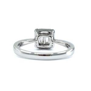 Chine Usine Bijoux Conception Spéciale De Haute Qualité 18k Or Blanc Massif Véritable Diamant Taille Brillant Petite Grappe De Mariage - Product Image 3