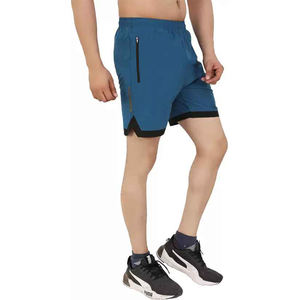 Short de compression de haute qualité pour hommes Pantalon de yoga à motif solide écologique Vente en gros - Product Image 4