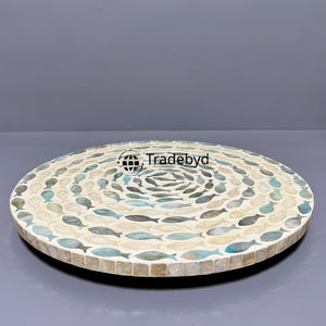 Tradebyd MOP incrustation plateau fait à la main luxe plateau décoratif idéal pour Table basse cuisine et cadeaux - Product Image 5