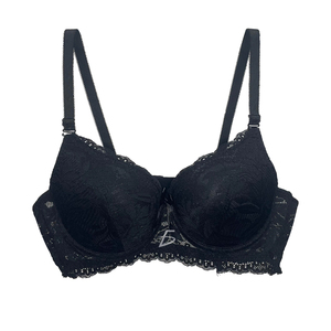 Reggiseno Push-Up Regolabile e Traspirante con Chiusura Frontale in Pizzo Ricamato, Senza Ferretto, Disponibile in Taglie Plus - Product Image 6