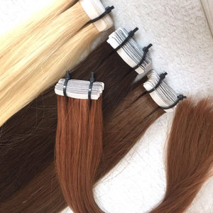 Virgin TAPE Extensiones de cabello vietnamita Técnica eslava humana real Procesamiento ruso Textura recta brillante Exportación de fábrica - Product Image 3