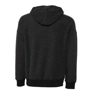 เสื้อฮู้ดลำลองแบบสวมหัวมีฮู้ดแขนยาวมีกระเป๋าเสื้อกันหนาวขนแกะเสื้อสวมหัวมีฮู้ดสีทึบ - Product Image 3