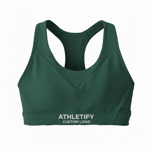 Soutien-gorge de sport uni pour femme, maintien élevé, vêtements de sport confortables pour la salle de sport, le yoga, la course à pied, le fitness, élégant et performant. - Product Image 1