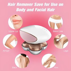 Rasoir électrique rechargeable pour femme, épilateur bikini indolore, tondeuse sans fil à double lame rose - Lavable - Product Image 6