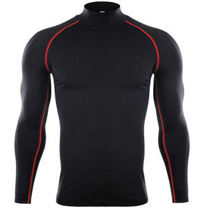 Logotipo personalizado Rash Guard ropa de gimnasio de secado rápido de compresión deportes Tops gimnasio camiseta para hombres - Product Image 3