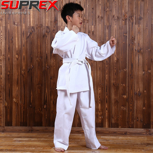 Uniforme de Jiu-Jitsu pour enfants, blanc, respirant, 100% coton, léger, ensemble d'entraînement d'arts martiaux unisexe - Product Image 2