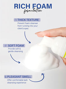 Champú para Pestañas Resistente al Agua, Espuma Limpiadora para Pestañas, Antibacteriano, No Irritante, Libre de Crueldad, Suministros para Champú de Pestañas - Product Image 3