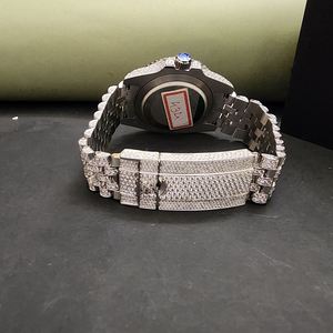 Montres de luxe de mode en acier inoxydable avec mouvement à quartz analogique ETA, diamant moissanite de qualité supérieure, cadeau - Product Image 5