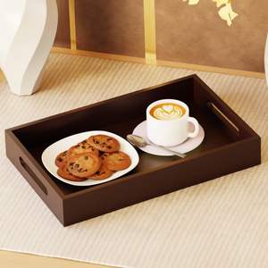 Plateaux de service en bois écologiques de couleur noyer pour la cuisine et la salle à manger, décoration de service naturelle de qualité supérieure, utilisation de matériaux de haute qualité - Product Image 6