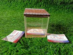 กล่องอะคริลิคตกแต่งสุดหรูพร้อมฝาไม้มุก สำหรับบรรจุขนมหวาน ช็อกโกแลต และของขวัญงานเลี้ยง - Product Image 4