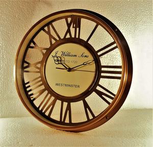Reloj de pared hecho a mano, con Panel de madera y accesorios de latón, el más vendido - Product Image 3