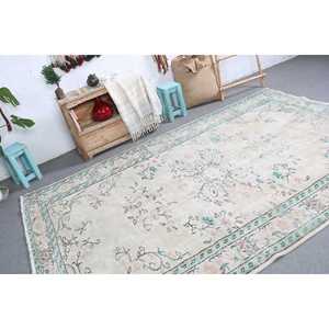 พรมขนาด 6.1x9.4 ฟุต, พรมวินเทจขนาดใหญ่, พรมลายพรางสีขาว - Product Image 3