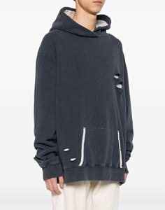 Sudaderas con capucha de peso pesado de tela de algodón de alta calidad personalizadas Sudadera con capucha de lavado ácido sudadera Vintage de rizo francés - Product Image 4