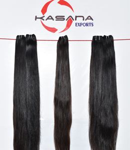 ผมต่อแบบเต็มศีรษะ ทำจากผมแท้ของผู้หญิงชาวอินเดีย สีดำธรรมชาติ 100%  แบบเวฟลึก  ถักด้วยเครื่องจักรสองชั้น  คิวติเคิลเรียงตัว  ชนิดเวอร์จิ้นเรมี่ - Product Image 2