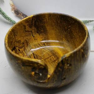 Handmade Wooden Yarn Bowl <b>Knitting</b> Crochet Supplies Organizer Holder <b>Storage</b> Container Natural Wood Yarn Bowl for Knitters - Product Image 3