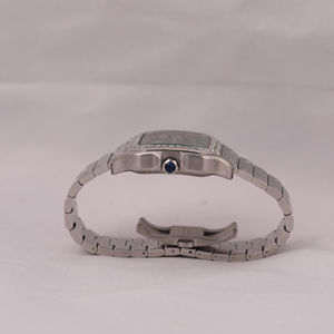 Montres Moissanite de luxe modernes et élégantes avec cadran vert entièrement glacées et élégantes disponibles en Inde - Product Image 3