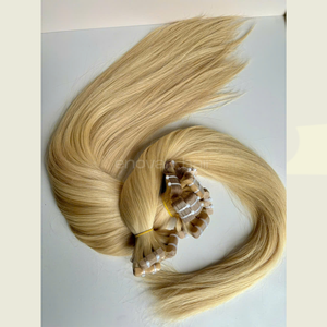 CINTA rubia EN Extensiones de cabello humano vietnamita Procesamiento ruso Técnica eslava Virgen Textura suave y sedosa Suministro de fábrica - Product Image 6
