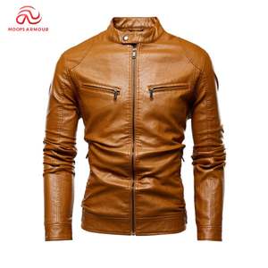 Plush Leather Jacket Men's European Jacket Youth Motorwear Color Matching 2024 <b>Large</b> New Fashion Leather Clothes - Product Image 1