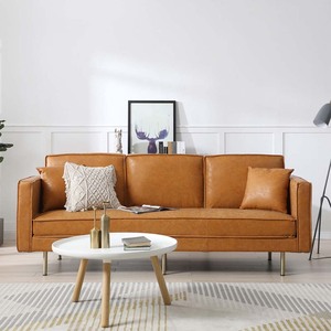 Loveseat 07 Three-Seat <b>Square</b> Sofa Bench 220x90cm with Luxurious Faux Leather Upholstery for Living Rooms Set SFB68047 - Product Image 6