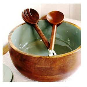 Juego de Servidores de Ensalada Recubiertos de Resina Hechos a Mano, Ecológicos, Aptos para Lavavajillas, Utensilios Modernos para Ensalada de 11 Pulgadas, Hechos en India - Product Image 4