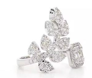 Baguette blanche Original Moissanite diamant Cocktail bague en argent 925 bijoux fins impressionnant bague de Collection personnelle - Product Image 4