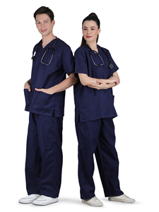 Conjunto de Uniformes Médicos Unisex Antimicrobianos de Algodón y Poliéster, Parte Superior y Pantalones para Médicos, Enfermeras, Uniformes de Hospital, Talla Personalizada para Hombre - Product Image 4