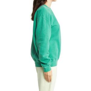Offre Spéciale sweats à col rond en couleur unie de haute qualité sur mesure 100% coton uni manches longues hiver femme sweat 2025 - Product Image 2