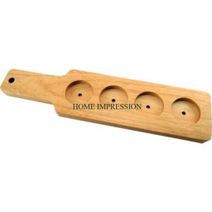 Soporte de vino de madera de calidad superior con diseño navideño festivo Acepta el soporte de vino y vidrio de madera natural personalizado - Product Image 6