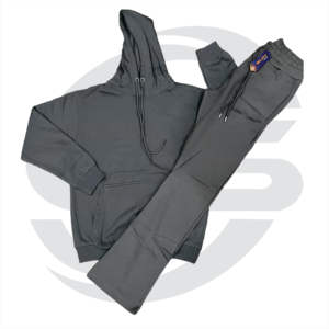 Vente en gros de survêtements de course vierges avec logo personnalisé ensemble de sweats à capuche deux pièces Jogger hommes survêtements - Product Image 1