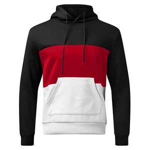 Venta al por mayor nuevo diseño personalizado pulóver en blanco casual básico 100% algodón de alta calidad hombres Sudadera con capucha y sudadera contraste bloque de color - Product Image 3