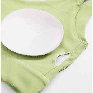 Femmes Fitness Activewear High Support Nylon Spandex Removable Pads Crop Tank Tops Gym Asymétrique One Shoulder Yoga Bra - Product Image 6