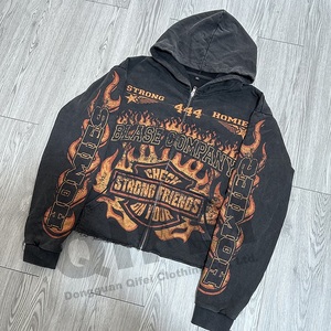 NOUVEAU GEO BROTHERS Pantalon de survêtement 100% Coton Grande Taille Uni Anti-odeur en Molleton Bouclette Lavé à l'acide avec Fermeture Éclair et Sérigraphie - Product Image 2