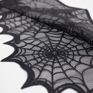 Halloween Table <b>Runner</b> <b>Black</b> Lace 72 Inch Pumpkin Ghost Table Decoration Spooky Party Supplies for Halloween Dinner - Product Image 2