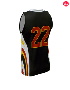 Uniforme de basket-ball personnalisé à manches courtes respirant avec un design et des broderies à la mode - Product Image 2
