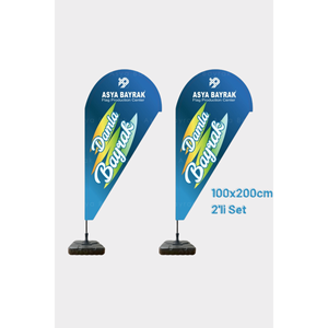 Drapeau de plage en forme de larme avec logo personnalisé pour les événements professionnels - Product Image 2