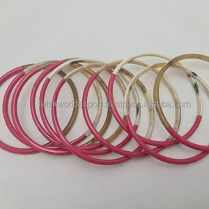 Bracelet en corne de buffle naturelle véritable Bracelet en corne blanche avec finition laquée Bijoux de mode de style Boho Bijoux de style Boho par FWE - Product Image 4