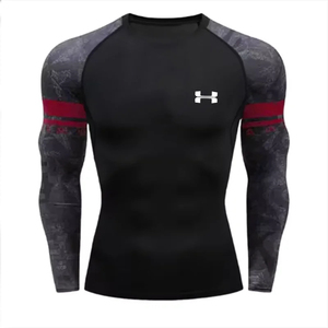 Protection solaire seconde peau respirant Compression chemise hommes Rashguard Jiu Jitsu Fitness Gym course en plein air sport Rash Guard - Product Image 4
