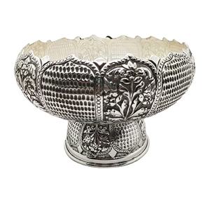 Bols à date de service modernes pour ustensiles de cuisine maison hôtel Restaurant Fruits secs bol de service en métal argenté fait à la main bols de forme ronde - Product Image 2