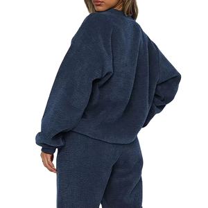 Ensemble de survêtement vintage streetwear pour femme, pull-over délavé à l'acide, ensemble de survêtement personnalisé pour femme, ensemble de sweats à capuche en velours côtelé vintage, survêtement vintage 2026 - Product Image 3