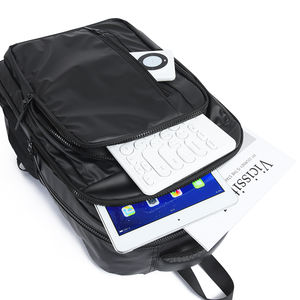 Sac à dos scolaire unisexe grande capacité en cuir PU et polyester imperméable 36-55L, tendance pour adolescents, voyage - Product Image 5